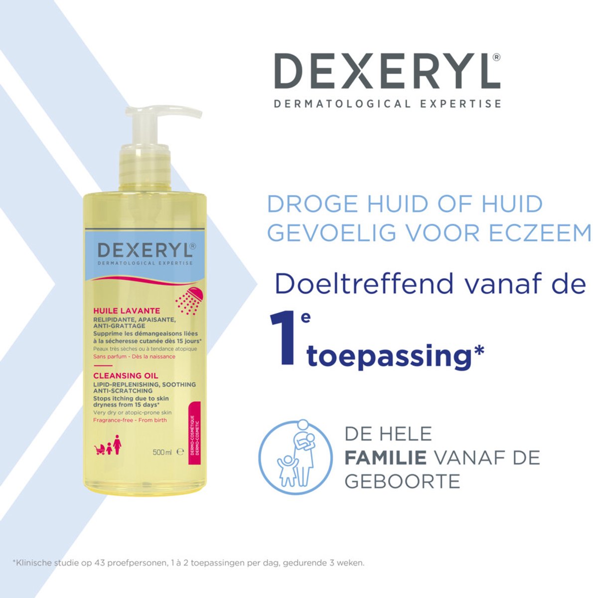 Dexeryl - Reinigingsolie - 3 x 500ml - Voordeelverpakking