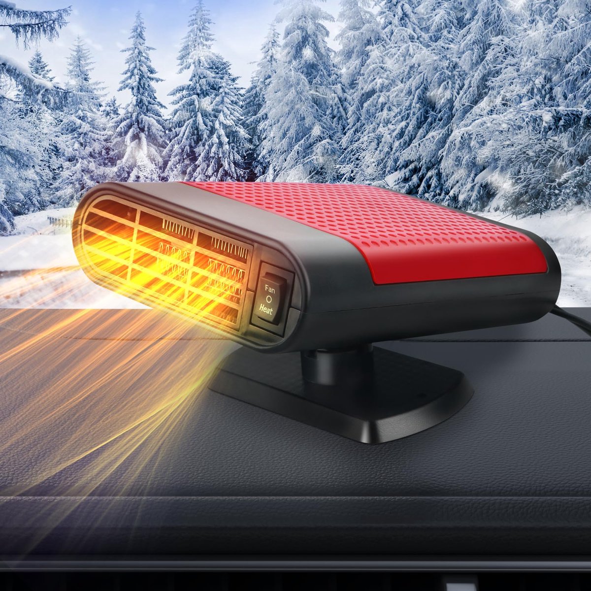 Automobielverwarming | Auto ontdooier Voorruit Heater | Auto Heater die wordt aangesloten op aansteker, 24V/12V Plug in Heater voor Autoraam Automobielverwarming | Auto ontdooier Voorruit Heater | Auto Heater die wordt aangesloten op aansteker, 24V/12V Plug in Heater voor Autoraam