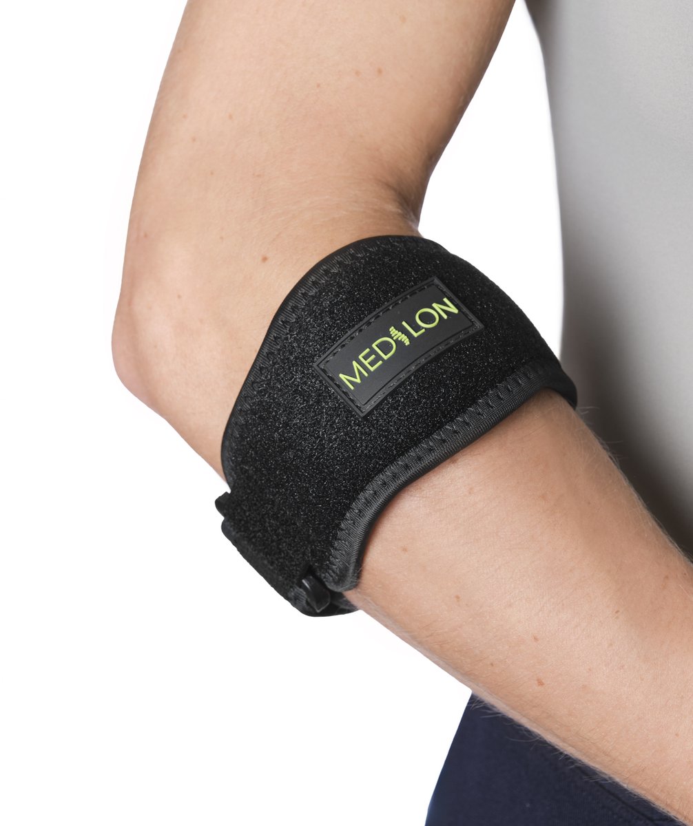 Elleboog brace – Met pelotte – Elleboog brace tennis elleboog / golfarm – Elleboog bandage – Verstelbaar – One Size – Medilon Epistab