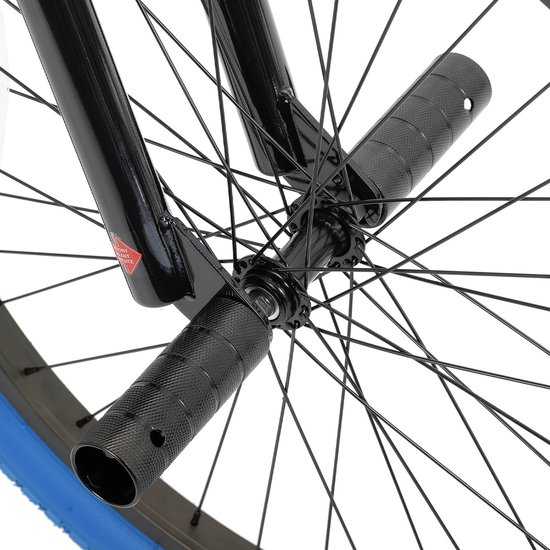 Joystar Brockway BMX-fiets - 24 inch - Handrem - Remmen - Achter V-brake - Pegs - Blauw - Geschikt voor buitenactiviteiten in de lente van JOYSTAR — afbeelding 4
