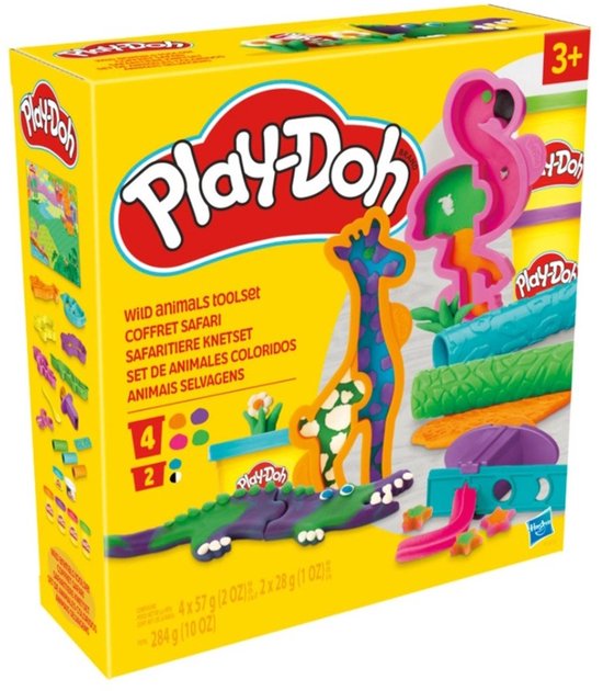 Play-Doh Klei Set Met Kleurrijke Wilde Dieren - Playdoh Dieren Kleiset