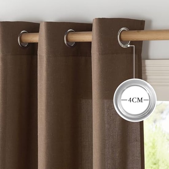KGORGE Transparante Gordijgen Curtains Gordijnen Kant en Klaar Vitragegordijnen voor Woonkamer Slaapkamer Studeerkamer Kinderkamer Gefilterd licht Ademend,300B x 240H cm (1 Panelen),Wit
