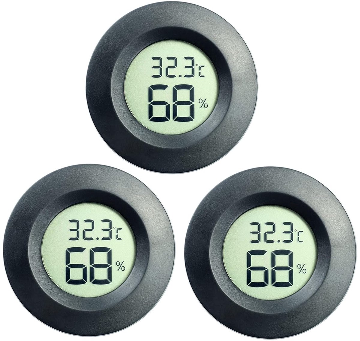 Hygrometer - Thermometer - Thermometer binnen - Celsius Monitor LCD Digitale Vochtigheidsm