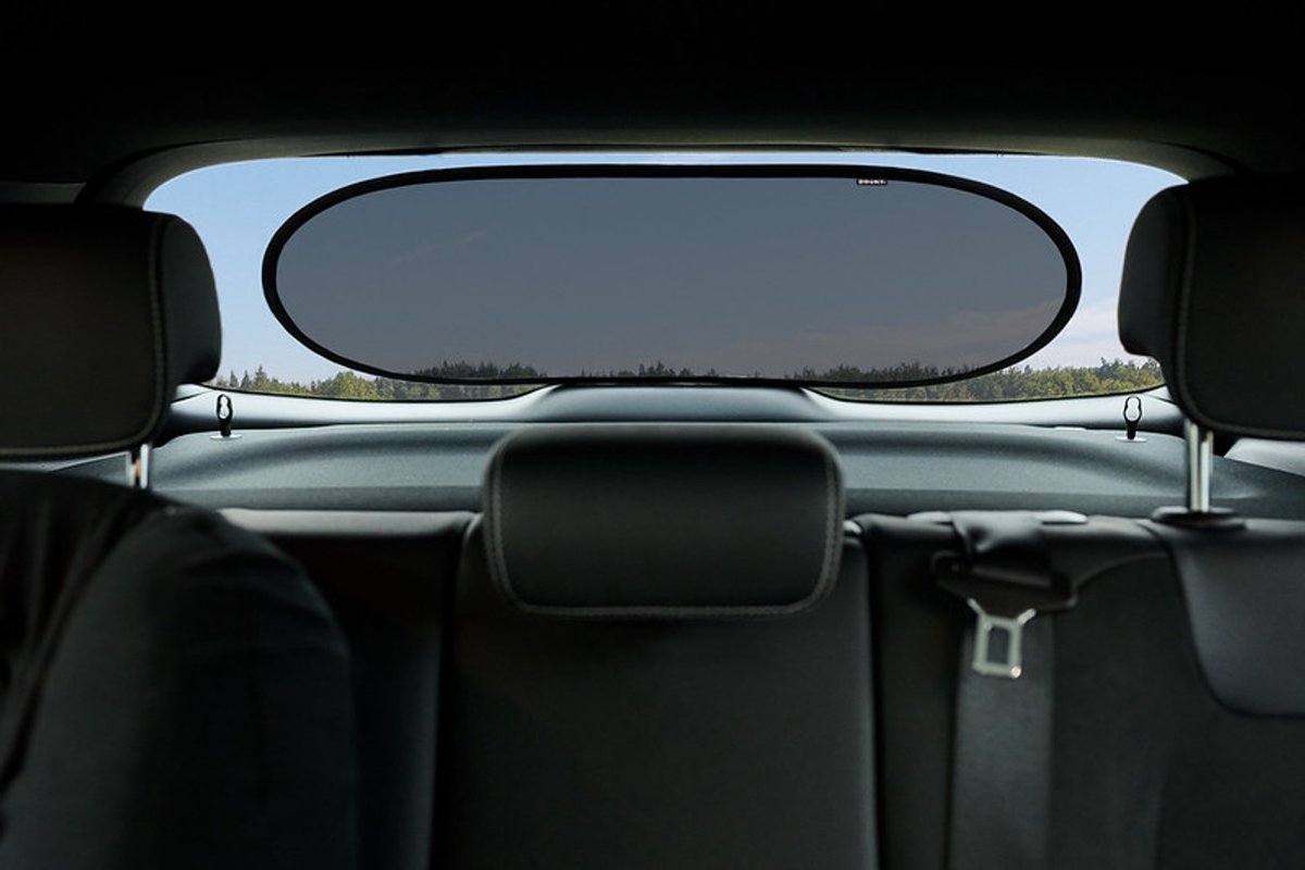 Dooky Car - Achterraam Zonnescherm - Statisch - Geen Zuignappen - Zwart