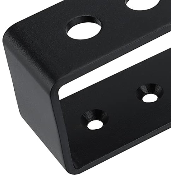 QWORK® 2 stuks 500 mm metalen heavy duty klapconsole zwart, ruimtebesparende klaphoek voor doe het zelf werkbank, draagvermogen 100 kg