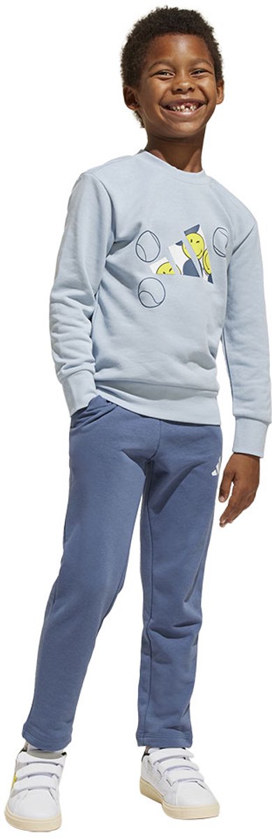 Adidas X Smileyworld Joggers Set 6-7 Years Jongens Meisjes Blauw