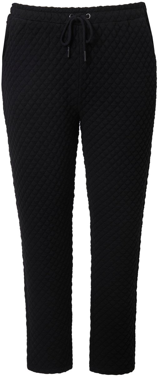 Angel of Style - Dames - Joggingbroek Loose Fit geruit stikpatroon - Zwart - Maat 56