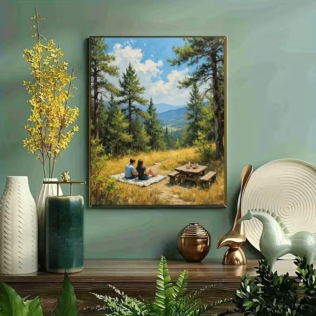 Paint by numbers – schilderen op nummer – DIY decoratie - Landschap - Mountain Escape — afbeelding 7