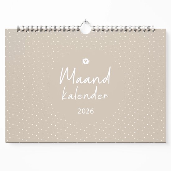 Fyllbooks - Mon agenda mensuel 2025 - Universel - A4 - Zwart et Wit