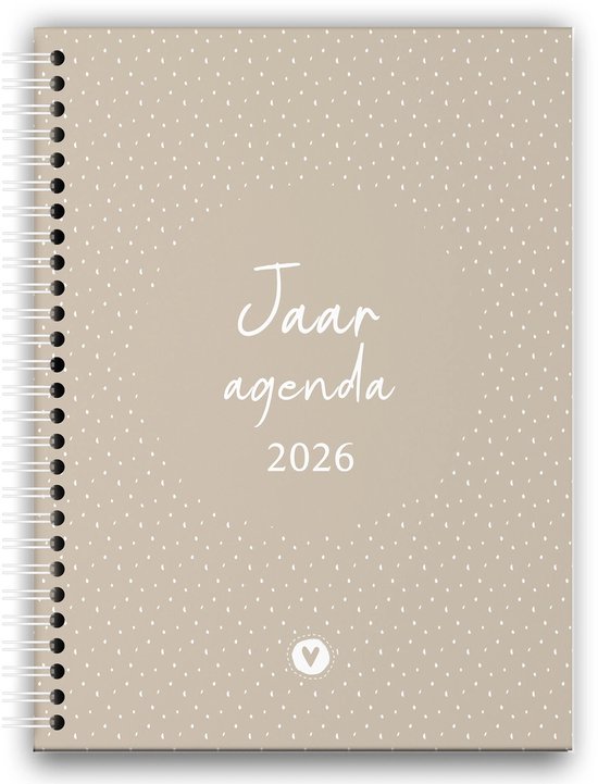 Fyllbooks - Mijn Jaaragenda 2026 - Weekagenda - Planner - A5 Formaat - Beige