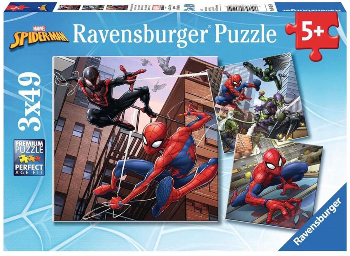 Ravensburger puzzel Spiderman in Actie - 3x49 stukjes — afbeelding 2