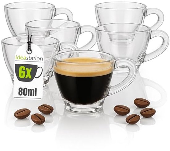 Gekleurde Koffiekopjes met schotel - Set van 6 – Vivi Oggi