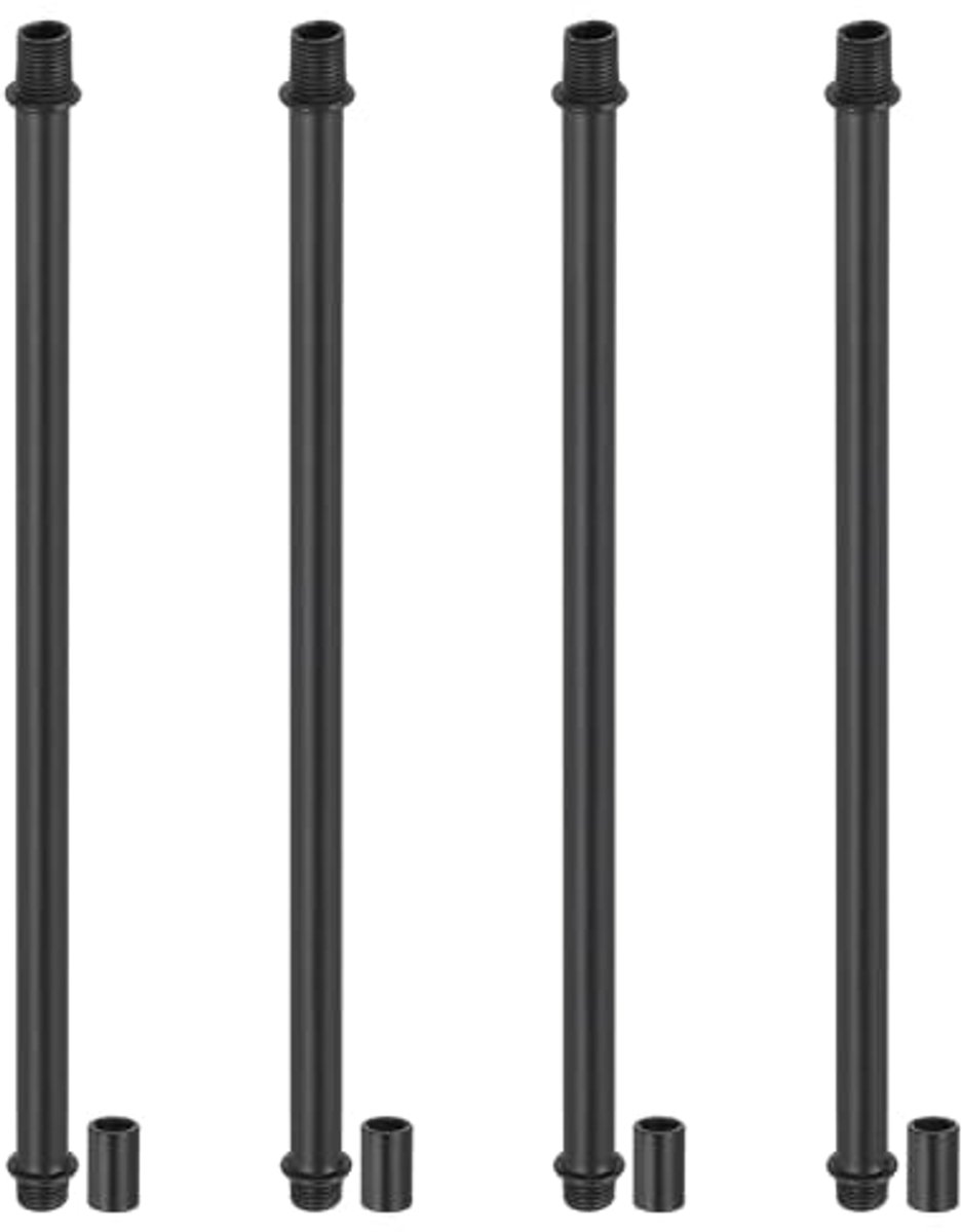 Lampstangset M10 Koolstofstaal - 4 stuks - 250 mm voor Tafellampen