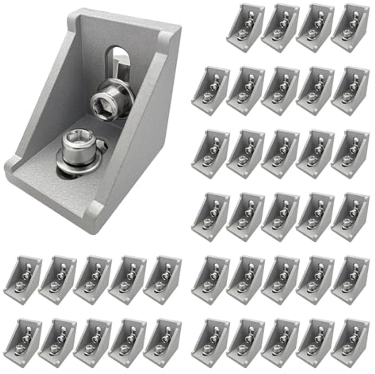 Hoekverbindingen Aluminium Profiel 40 x 40 mm - 40 Stuks Montagemateriaal voor Doe-Het-Zelf Projecten