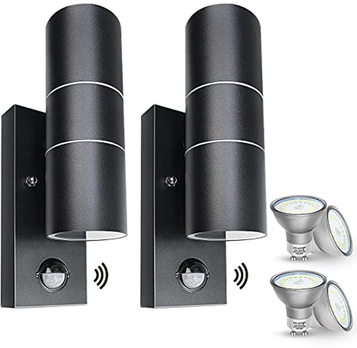 LED Buitenlamp met Bewegingsmelder - Waterdicht IP44 en Warmwit Licht