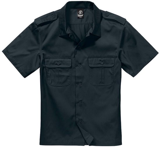 Brandit Legerhemd met kort mouw Heren Shirt met korte mouwen - zwart - 7XL