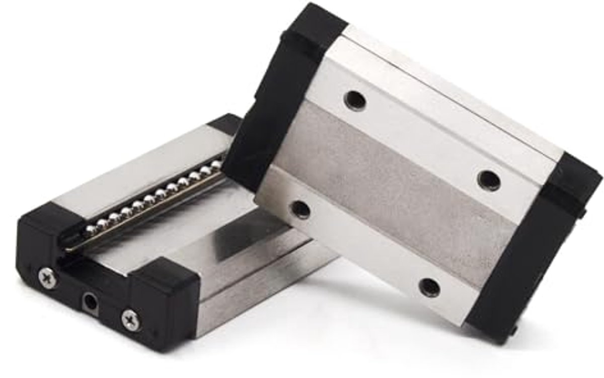 Mini Lineaire Gleidingsblok en Geleidingsrail Set - Staal, 2 Stuks