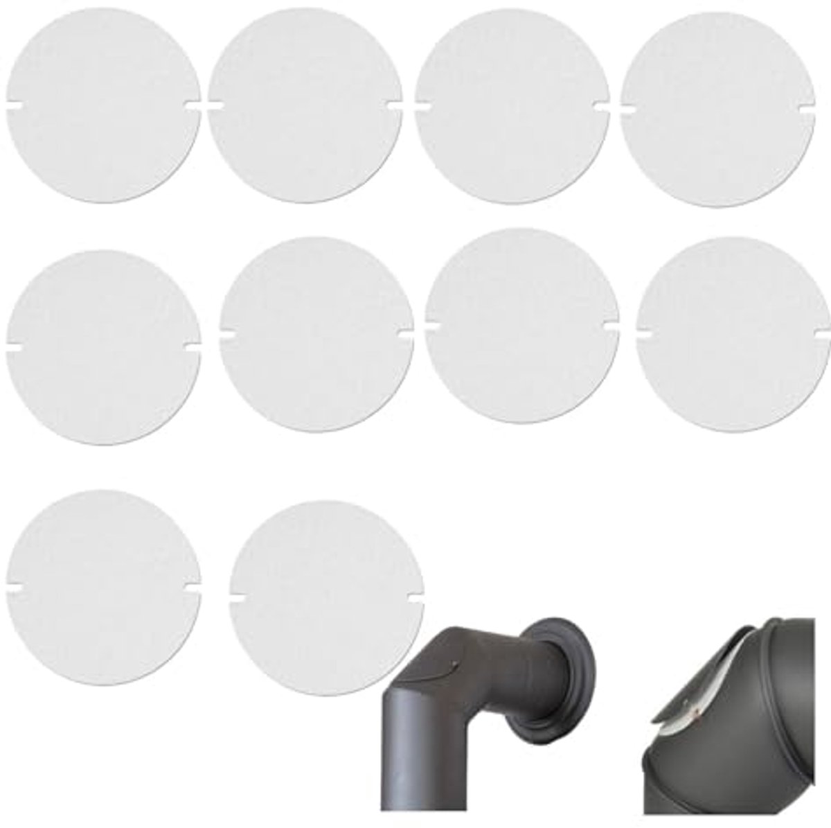 Hittebestendige platte afdichting voor kachelbuiskleppen - 10 stuks - 155 x 2 mm