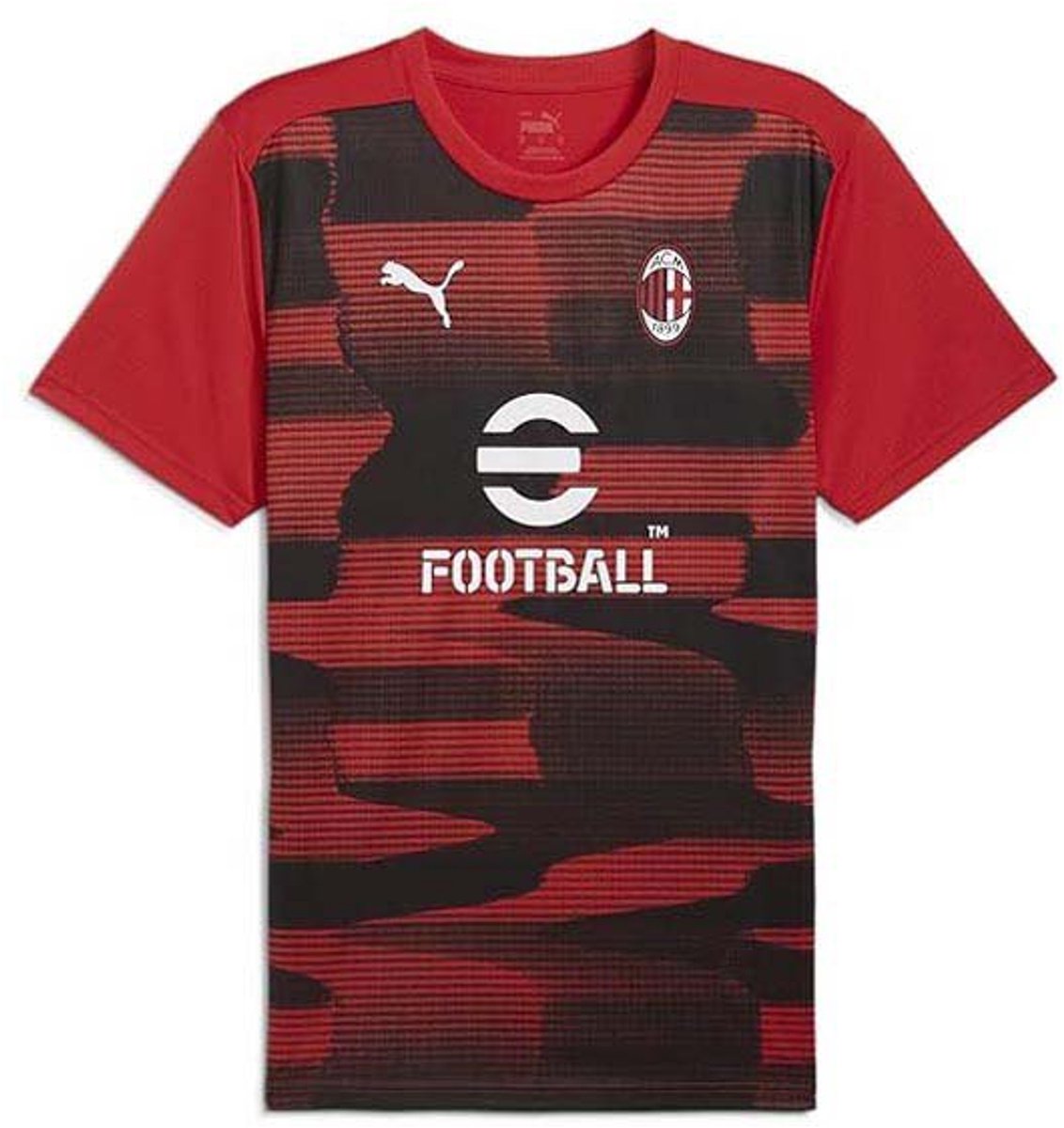 Puma Ac Milan 24/25 Voor De Wedstrijd T-shirt Met Korte Mouwen Rood L Man,Vrouw