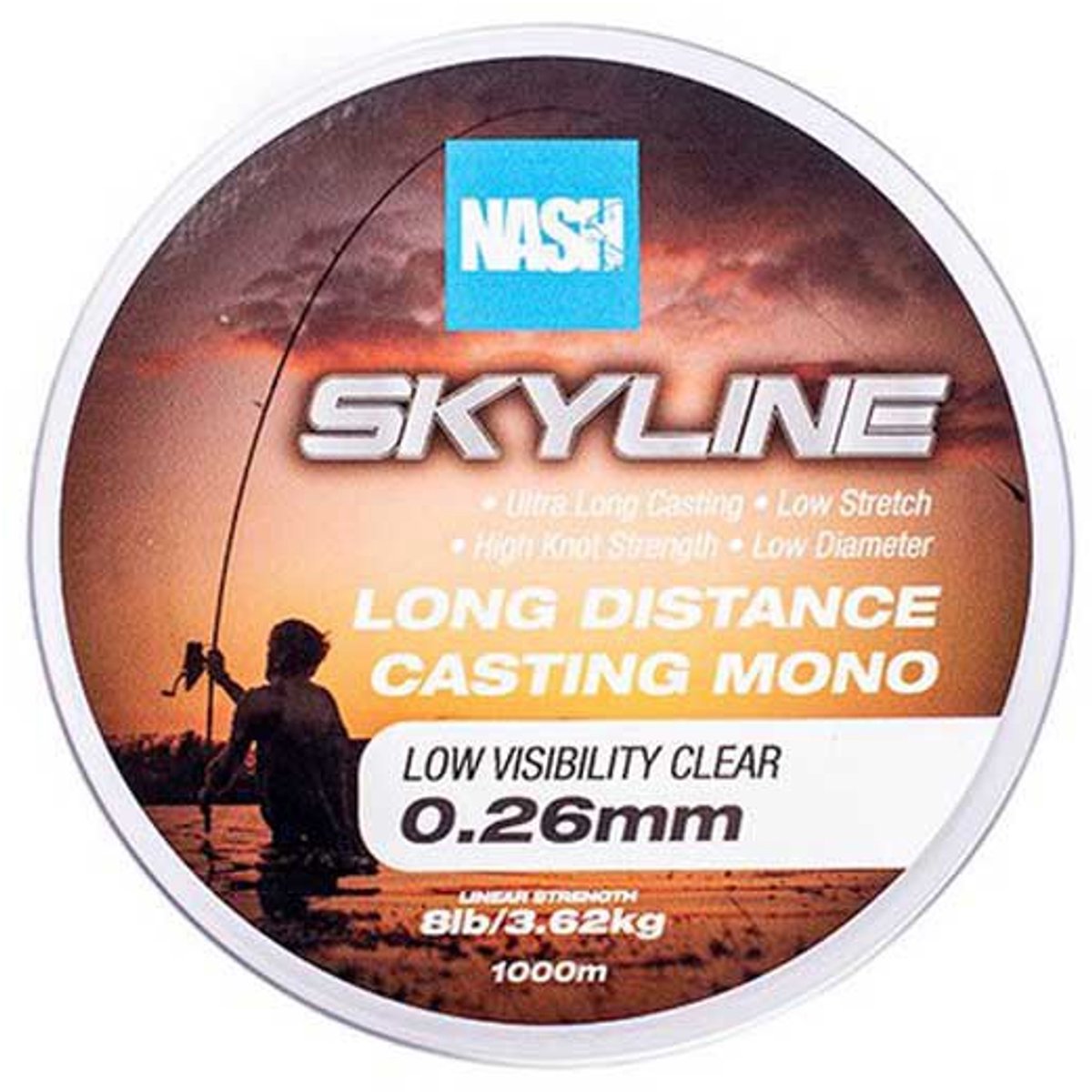 Nash Highline 1000 M Monofilament Transparant 0.350 mm