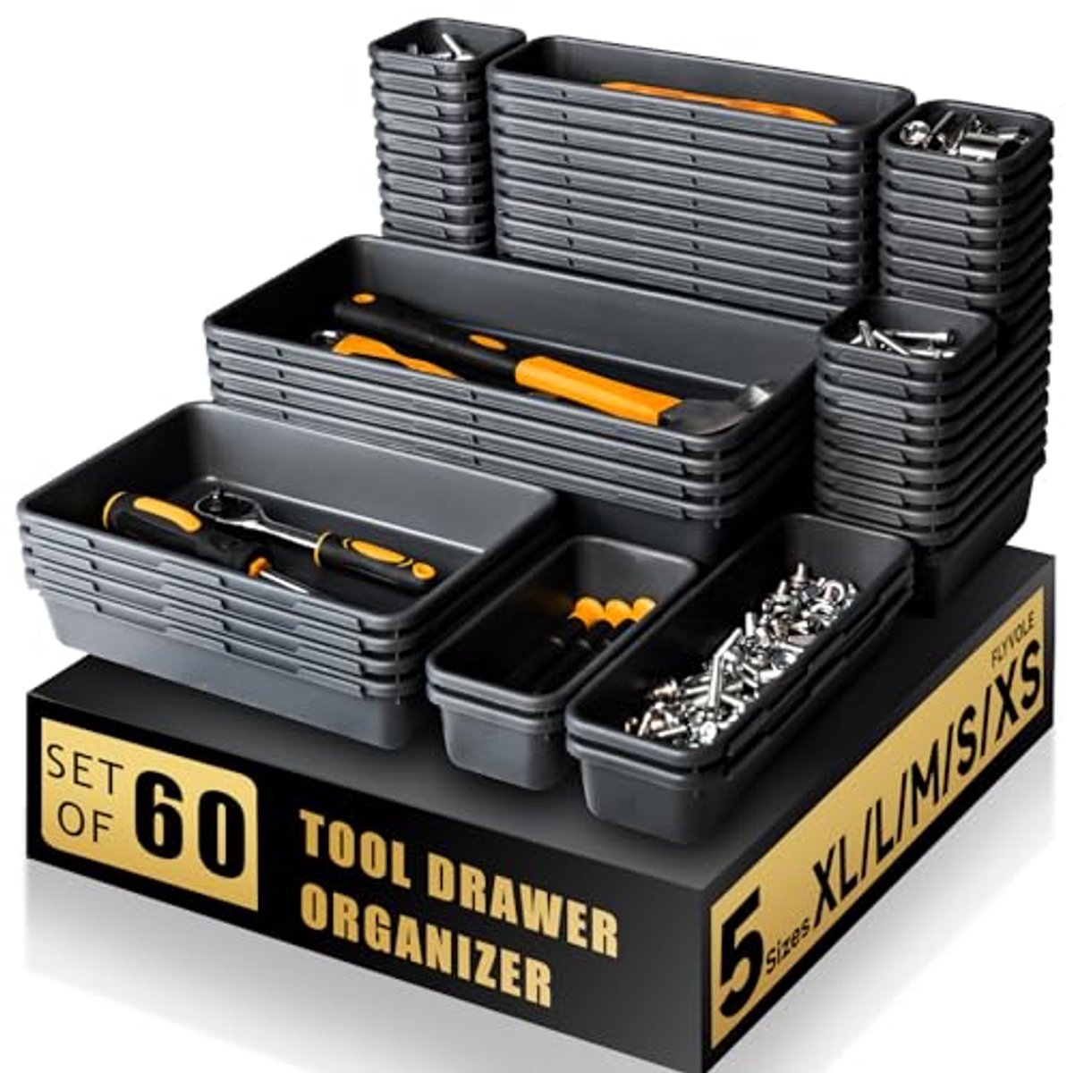 60 Stuks Gereedschapskist Organizer Tray - Toolbox Lade Organizer voor Efficiënte Opslag