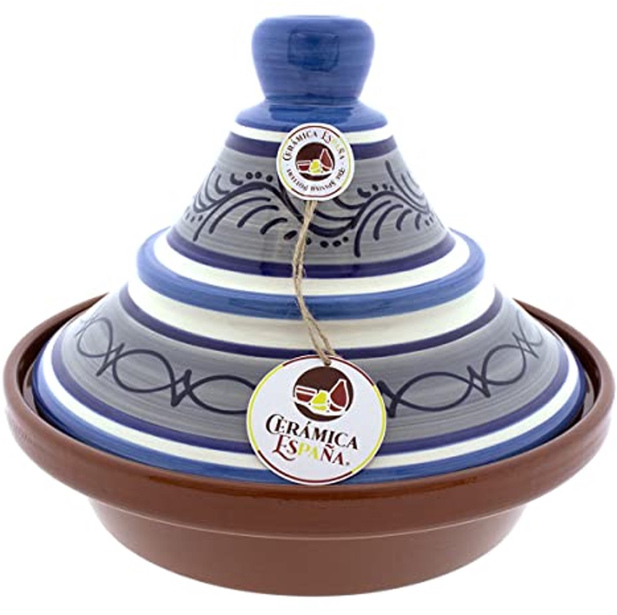 Vuurvast Keramisch Talin met Deksel - Traditionele Tajine voor Oven - 27 x 27 x 23 cm