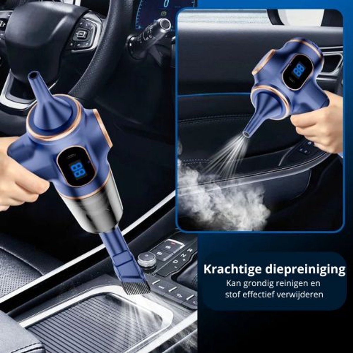 SUCCESS COURIER SL Draadloze Kruimeldief met HEPA Filter Blauw - afbeelding 3