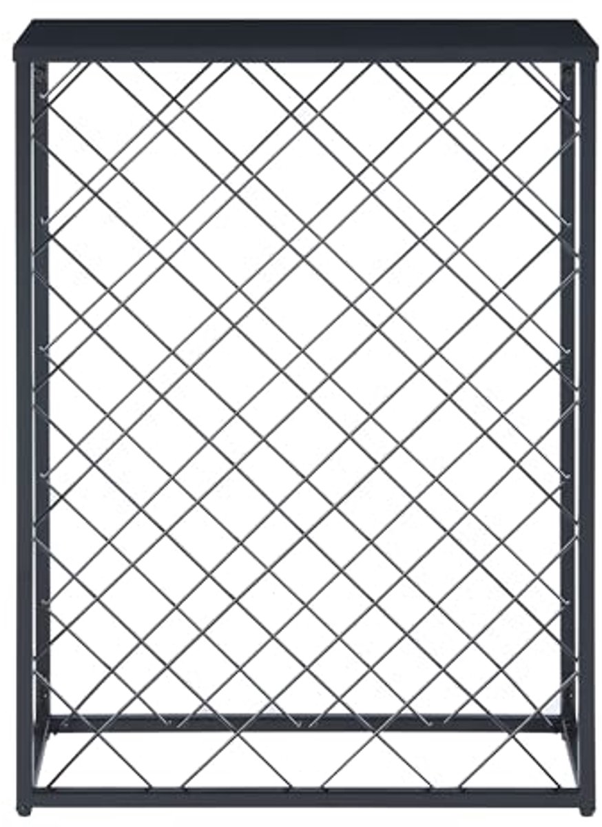 Wijnrek voor 25 flessen - Metalen flessenhouder voor stijlvolle wijnopslag - 71,5x53x20 cm
