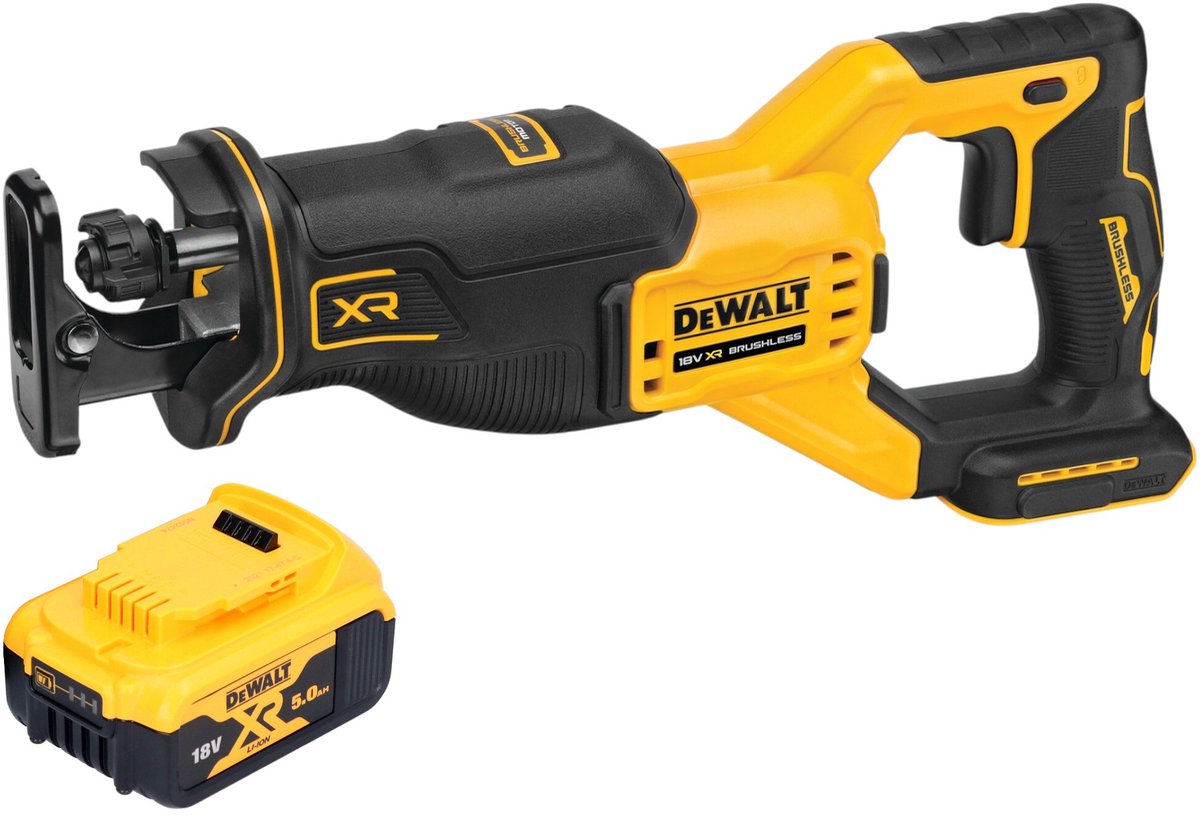 DeWalt DCS 382 N accu reciprozaag sabelszaag 18 V borstelloos + 1x accu 5,0 Ah - zonder oplader