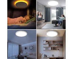 Dimbare Plafondlamp met Afstandsbediening - 24W LED Lamp voor Slaapkamer en Woonkamer