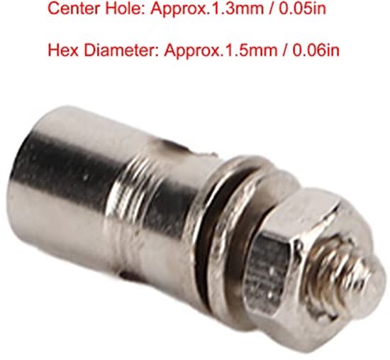 10 Stuks 1.3mm Duwstang Connectors voor Servo's - Verstelbare RVS Duwstang Arm van Velleman — afbeelding 4