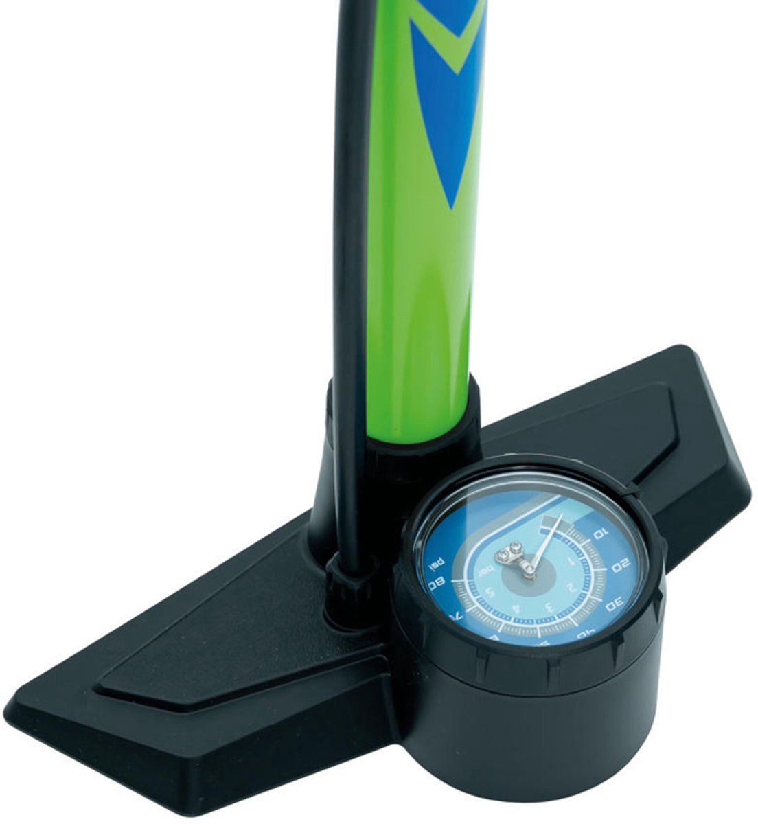 FISCHER Fahrrad-Standpumpe Plus Volume, für alle Ventile speziell für MTB, Trekking und Plus-Bereifung entwickelt, - 1