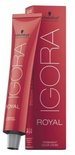 Rode tube met 'IGORA ROYAL' in witte letters, naast bijpassend doosje.
