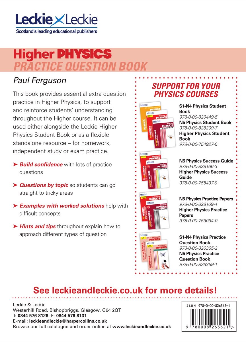 Higher Physics Higher Physics Practise and Learn SQA Exam Topics Leckie Practice ...