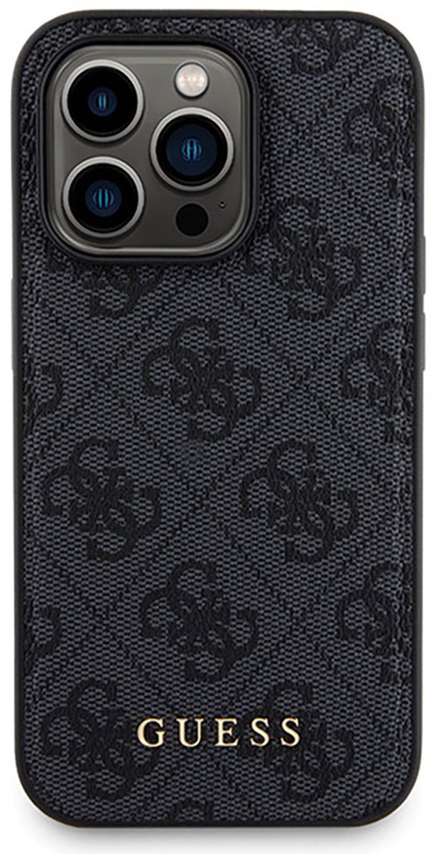 Guess - 4G - Metalen Logo Case Set voor iPhone - 13 - Pro - Max - + - 5000mAh - MagSafe - Powerbank - Zwart