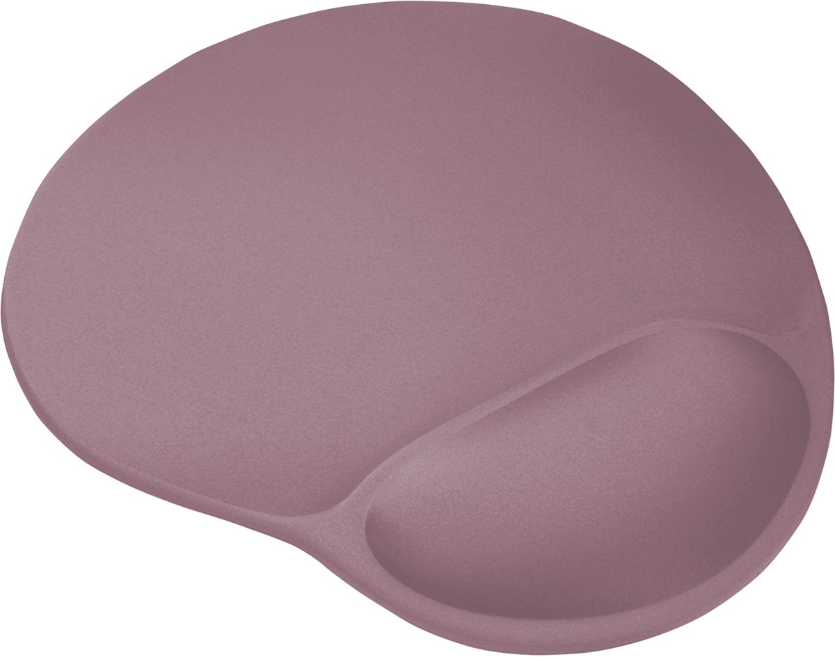 Trust BigFoot Muismat – Ergonomische Muismat - Met Gel Polssteun - Antislip - Roze