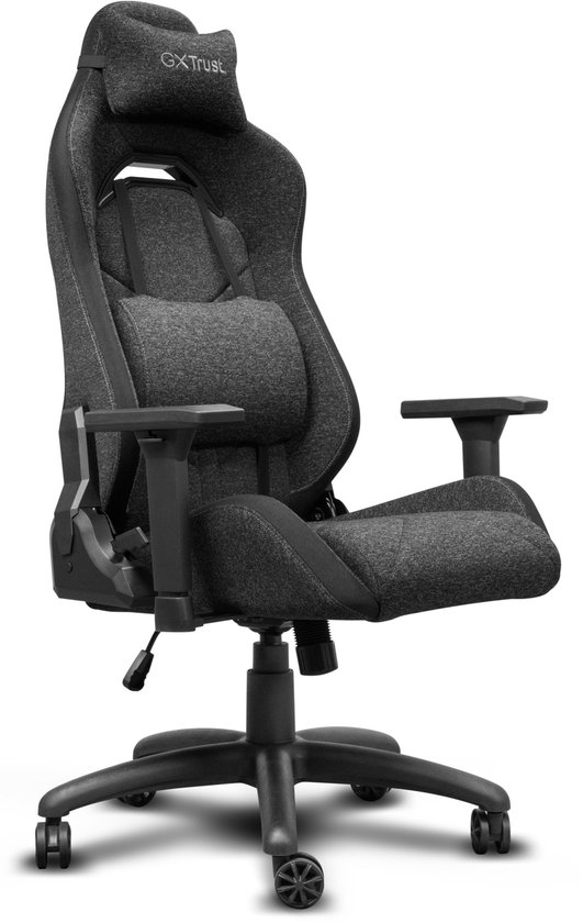 Trust GXT 723F Ruya Fabric - Gaming Stoel – Ergonomisch – Bureaustoel – Verstelbaar – Gamestoelen – Gaming Chair – Grijs