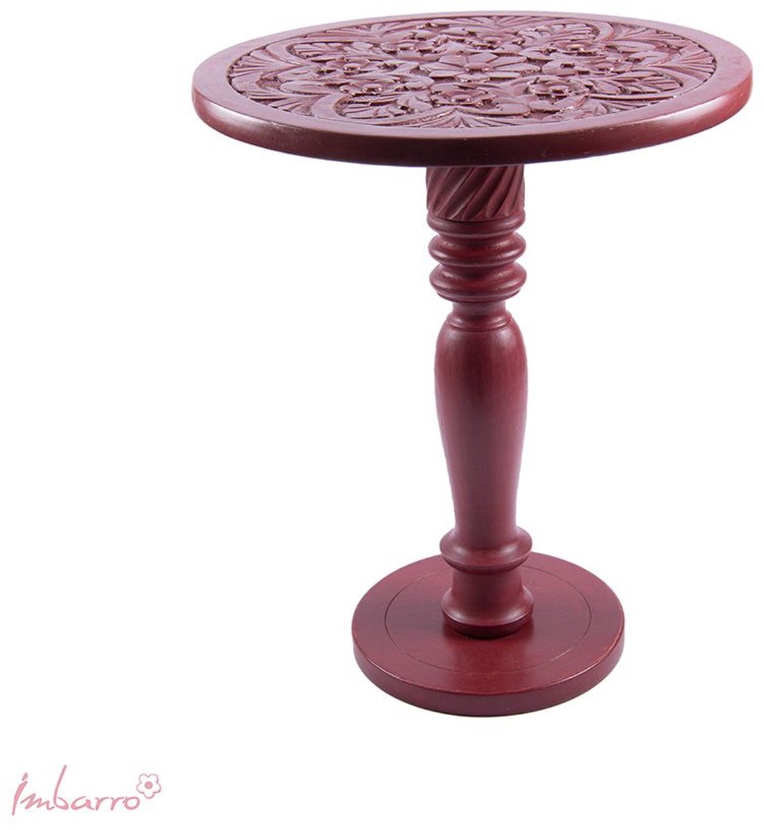 Imbarro Fashion & Home houten bijzettafel Lotta Red 44 x 55 cm hoog