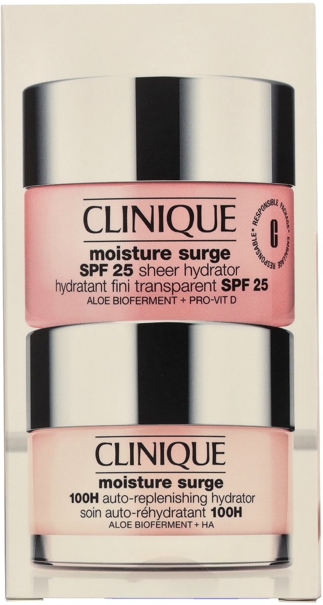 Clinique Moisture Surge Facial Care Set 100 ml - Moisture Surge SPF25 Sheer Hydrator 50ml/Moisture Surge 100H Auto-replenishing Hydrator 50ml