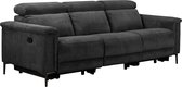 Lund-3Zitsbank - 2 Relaxfauteuils - Antraciet Corduroy
