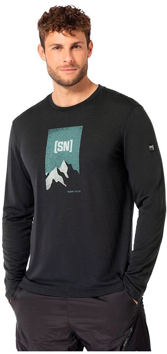 Super.natural 2 Pitch T-shirt Met Lange Mouwen Man Zwart