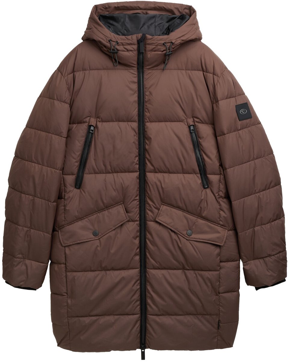 Tom Tailor - Pufferparka met capuchon - Maat M - bag brown