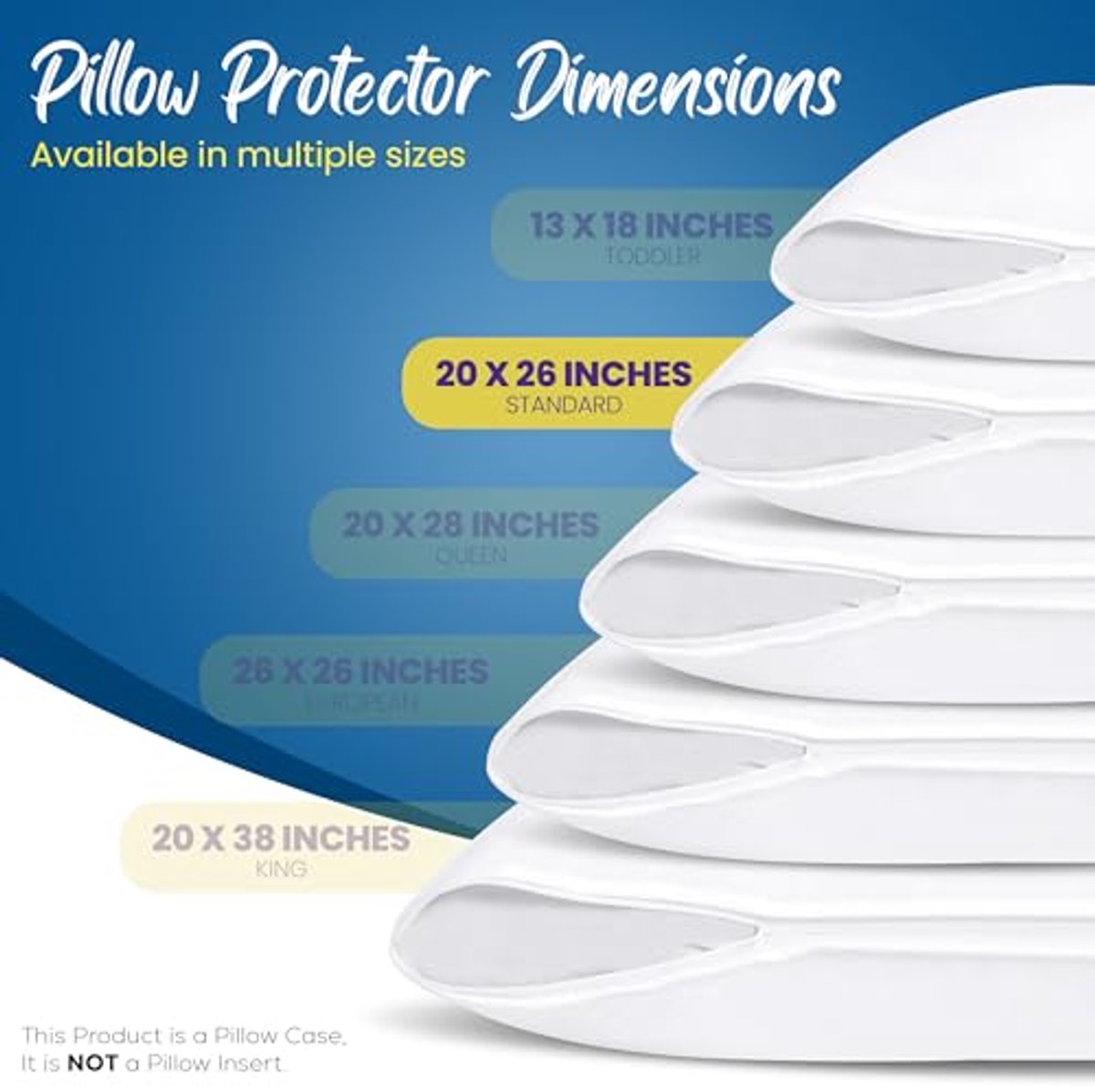 Waterdichte Kussenbeschermer met Ritssluiting 4-Pack - Bed Bug Proof Kussenhoes 50 x 66 cm