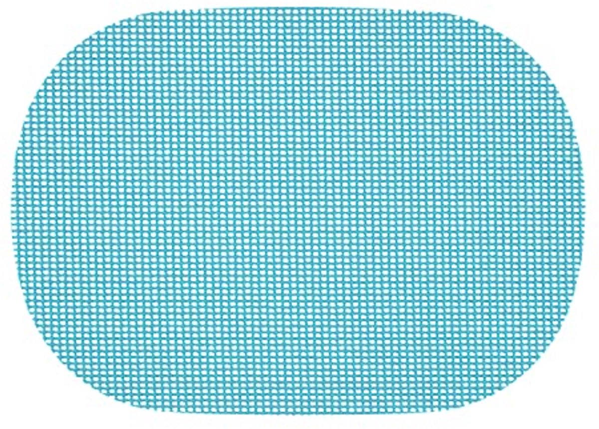 Ovale Vilt Tafelmatten voor Buiten - Set van 6 - Teal