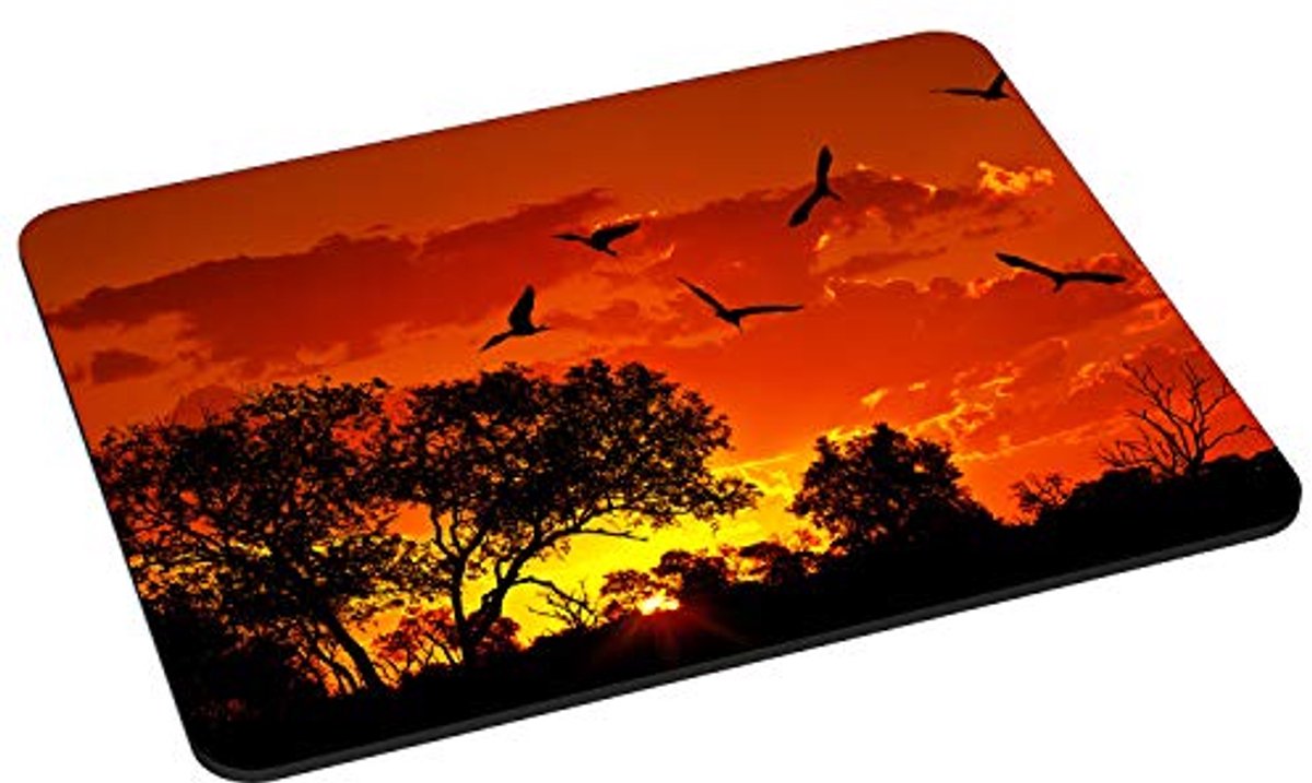 Gaming en Office muismat met antislip en genaaide randen 22 x 18 cm