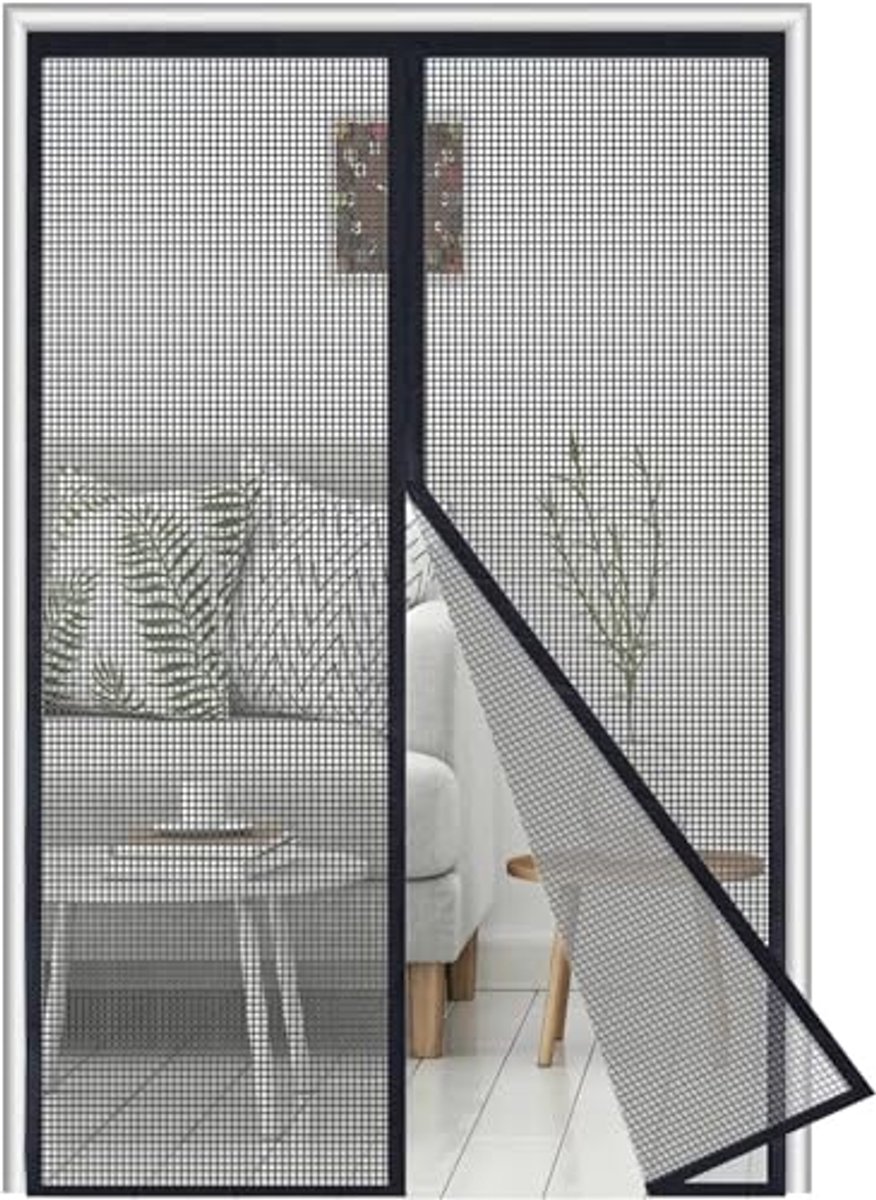 Muggennet voor Deur met Magnetische Sluiting 70x200 cm - Vuurvast en Scheurvast