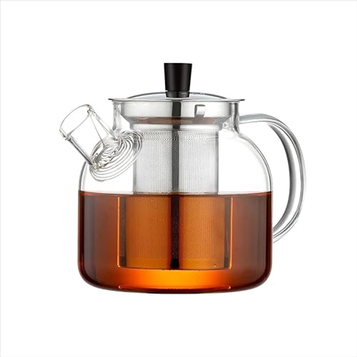 Glazen theepot met verwijderbare infuser - 800 ml Kookplaat Veilige Kettle voor Bloeiende en Losse Thee