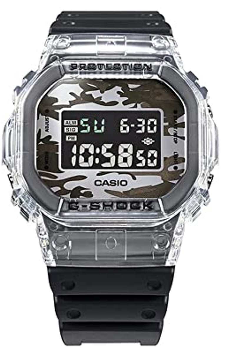 Afbeelding 2 van Vierkante Digitale Herenhorloge Zwart Sportief Design