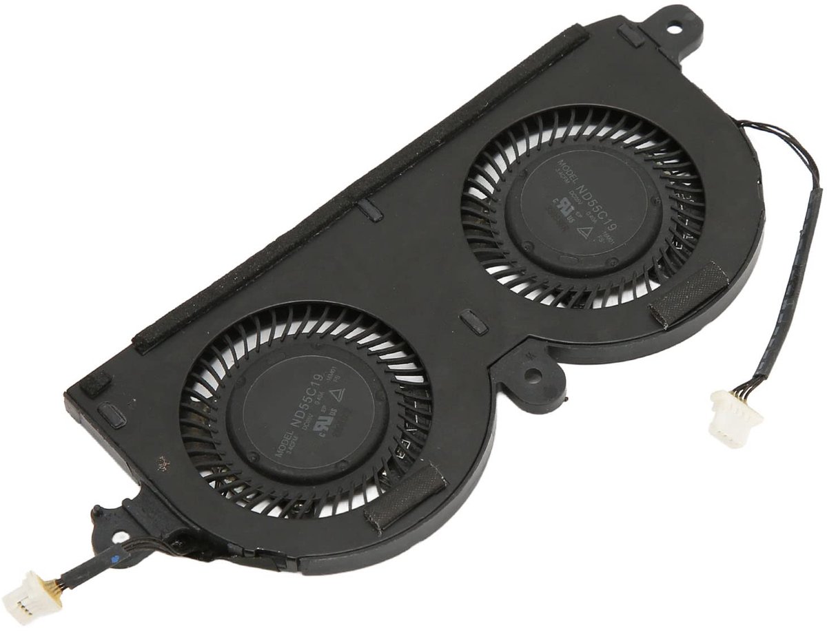XPS13 CPU Cooling Fan 4Pin Replacement Laptop CPU Cooling Fans for XPS 13 9370 9380 0980WH 980WH ND55C19 16M01, DC 5V 0.4A