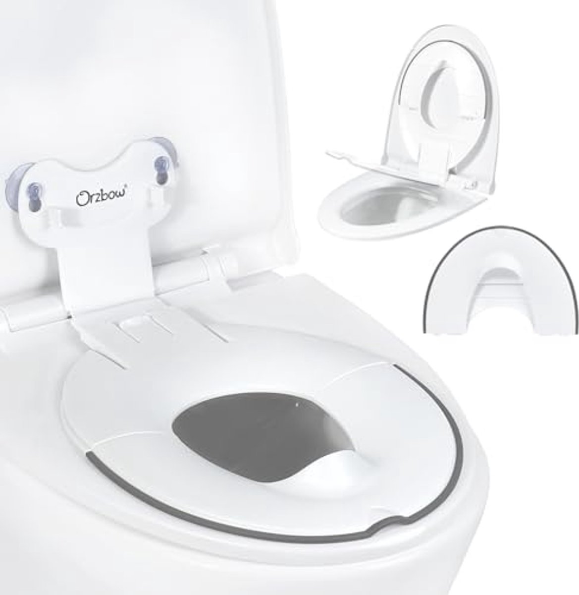 Opvouwbare Baby Toiletbril voor Kinderen met Urine Barrière – Draagbare en Verstelbare Toiletbril met Zuignappen, Eenvoudig te Installeren, Wit